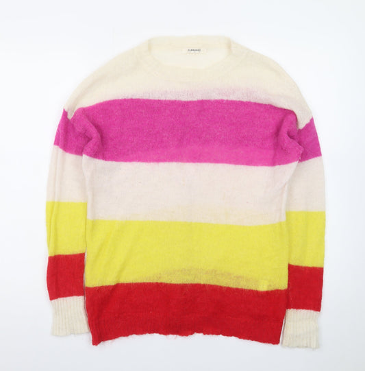 Glamorous Womens Multicoloured Striped Knit Jumper UK 8