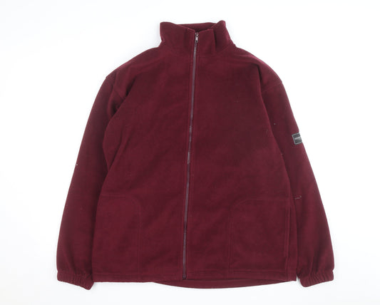 Geese & Gander Men's Burgundy Fleece Windbreaker Jacket Size L