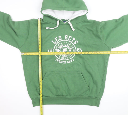 Avomarks Men Green Pullover Hoodie L Hooded French Alps Sweatshirt