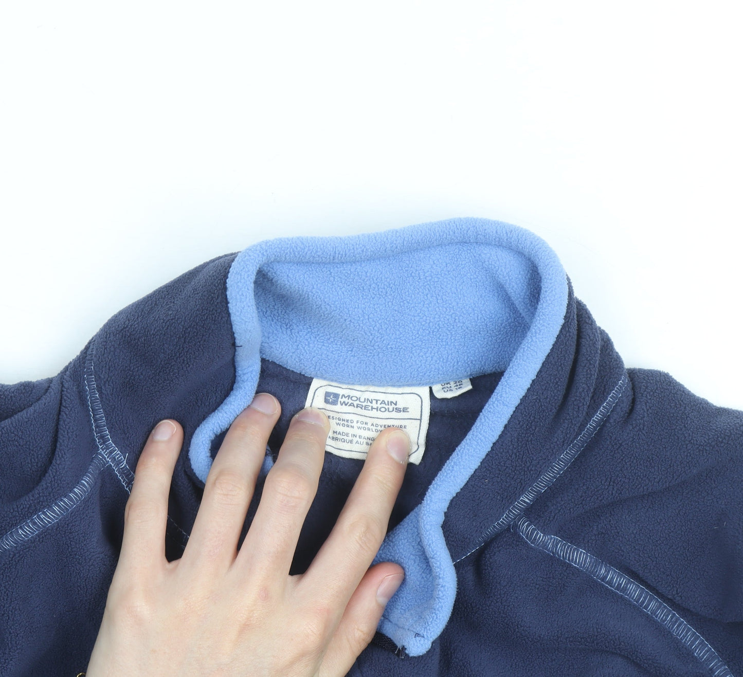 Mountain Warehouse Women Blue Fleece Pullover Sweatshirt UK 20