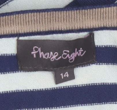 Phase Eight Women’s Multicoloured Striped Knit Bodycon Dress Size 14