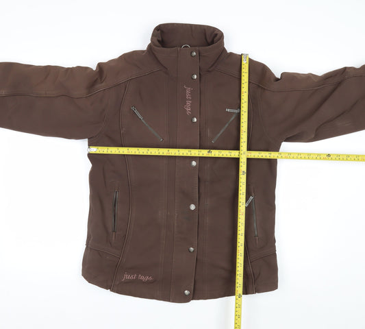 Just Togs Womens Brown Softshell Equestrian Jacket Size 12