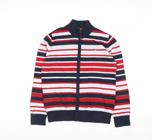 Tommy Hilfiger Women’s Multicoloured Full Zip Striped Jumper Size 12