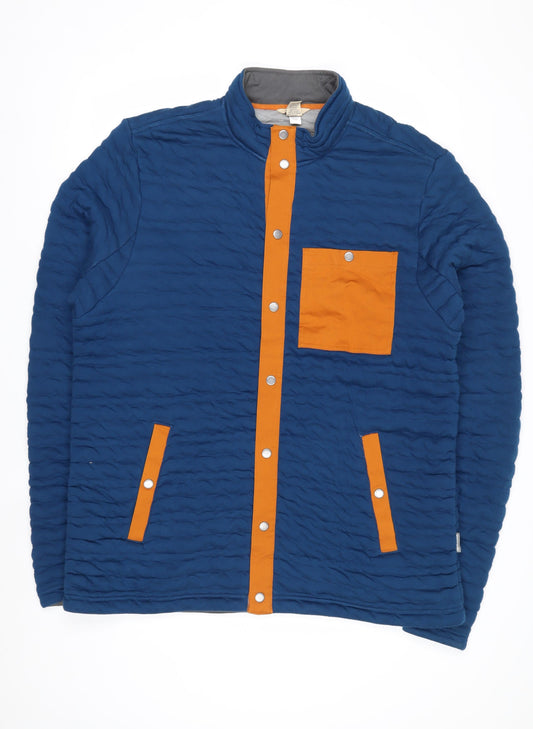 Duluth Trading Co. Men Blue Quilted Work Jacket Size L Cotton Blend