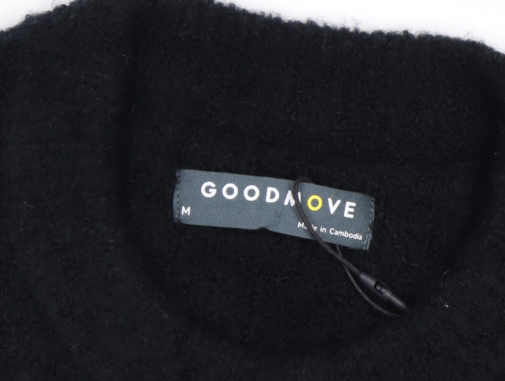 Marks and Spencer Goodmove Women's Black M Mountain Scene Merino Wool Jumper