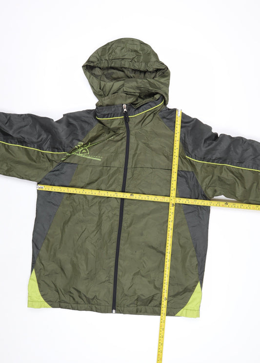 Sportek Women Green Size 14 Hooded Windbreaker Jacket