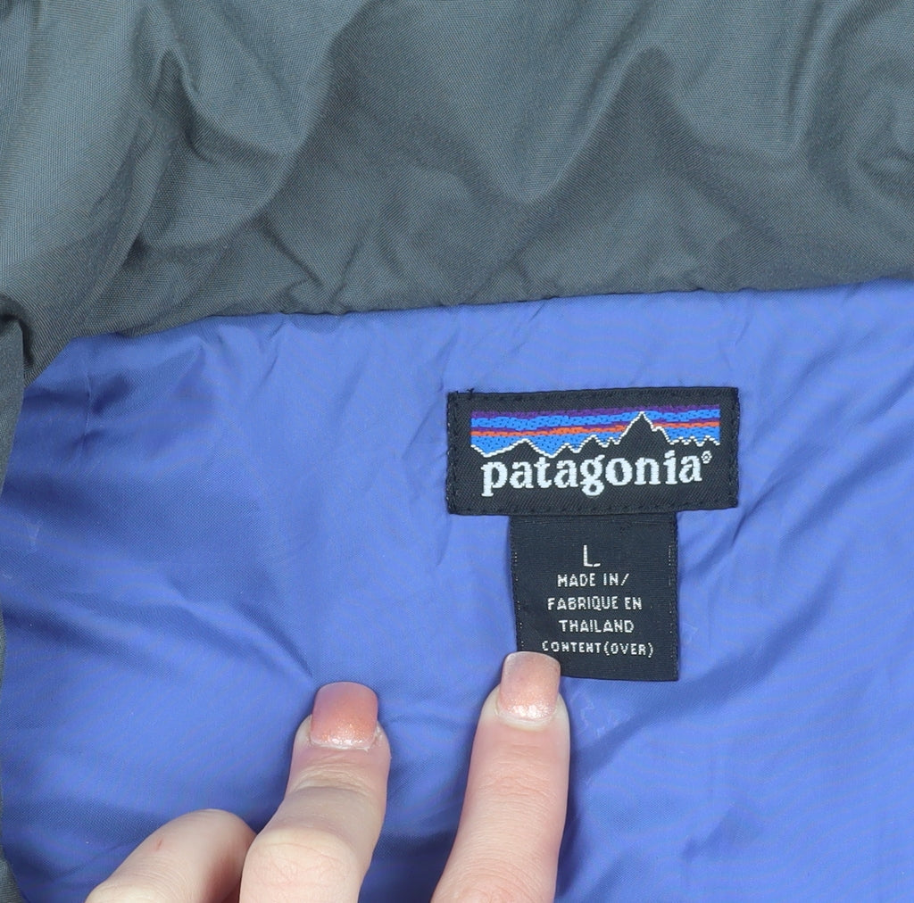 Patagonia Men's Blue Long Puffer Jacket L Insulated Water Resistant