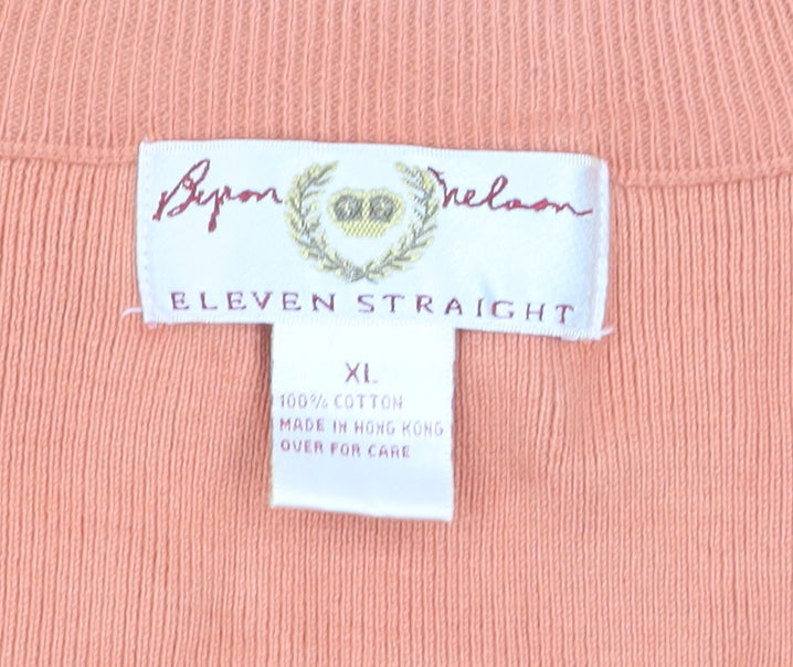 Byron Nelson Men’s Orange Cotton Argyle V-Neck Golf Vest XL