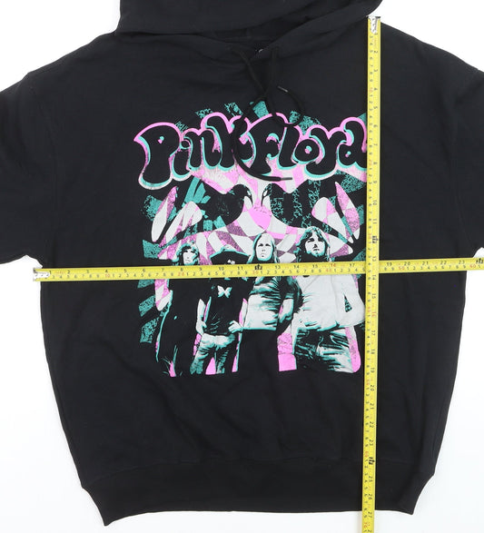 Pink Floyd Mens Black XL Pullover Hoodie Graphic Print Cotton Blend