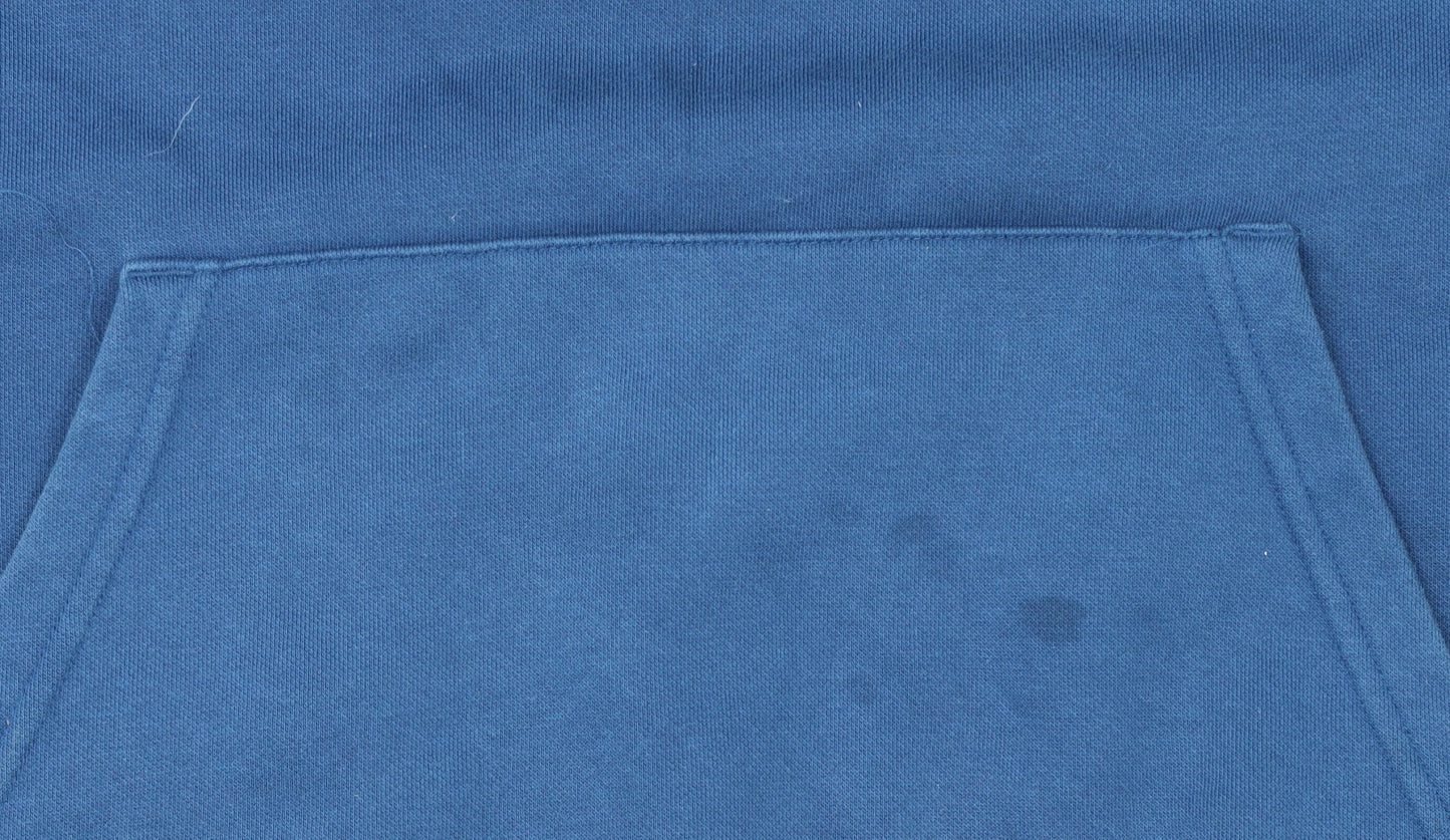 Puma Men's Blue Pullover Hoodie L Sportswear Logo Fleece