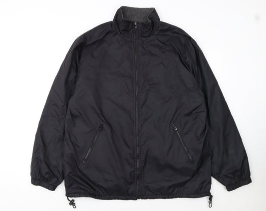 Modern Classics Men's Black L Basic Full Zip Jacket Lined Lightweight