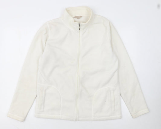 Anthology Women’s White Fleece Full Zip Jacket Size 18/14