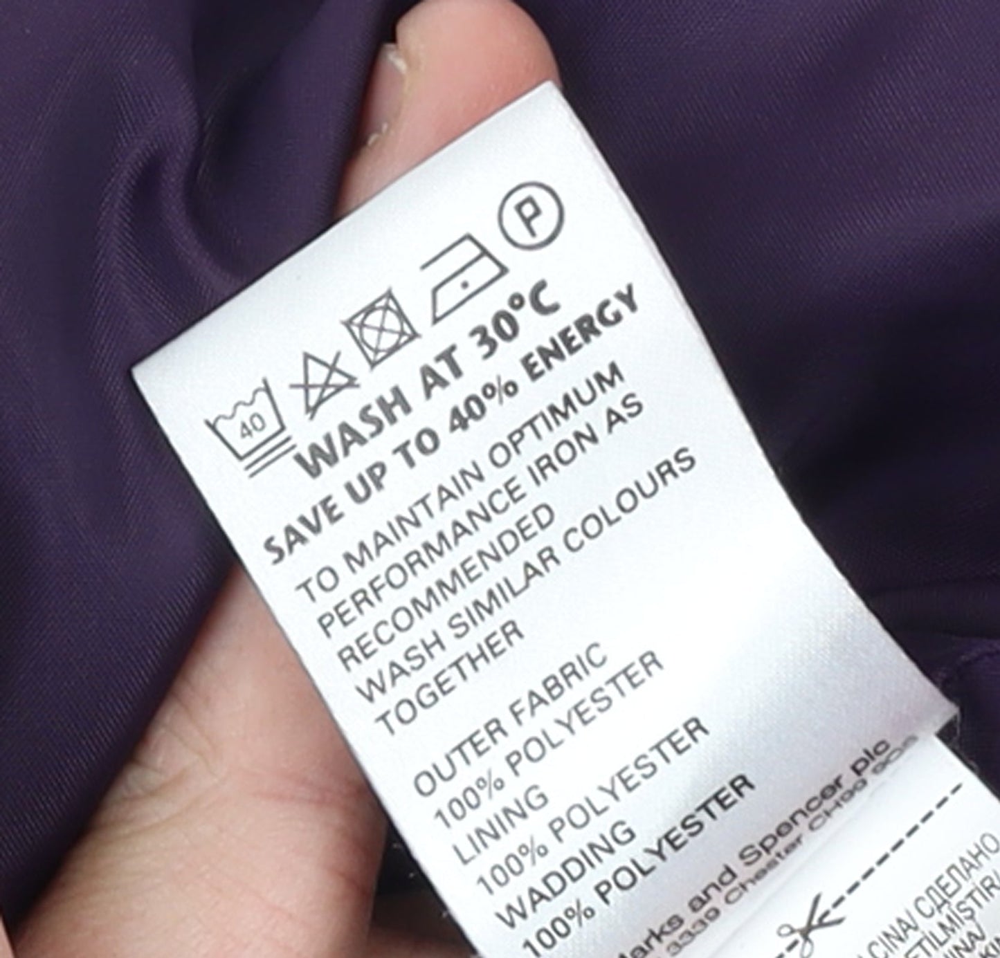 Marks and Spencer Women’s Purple Quilted Zip Jacket Size 24