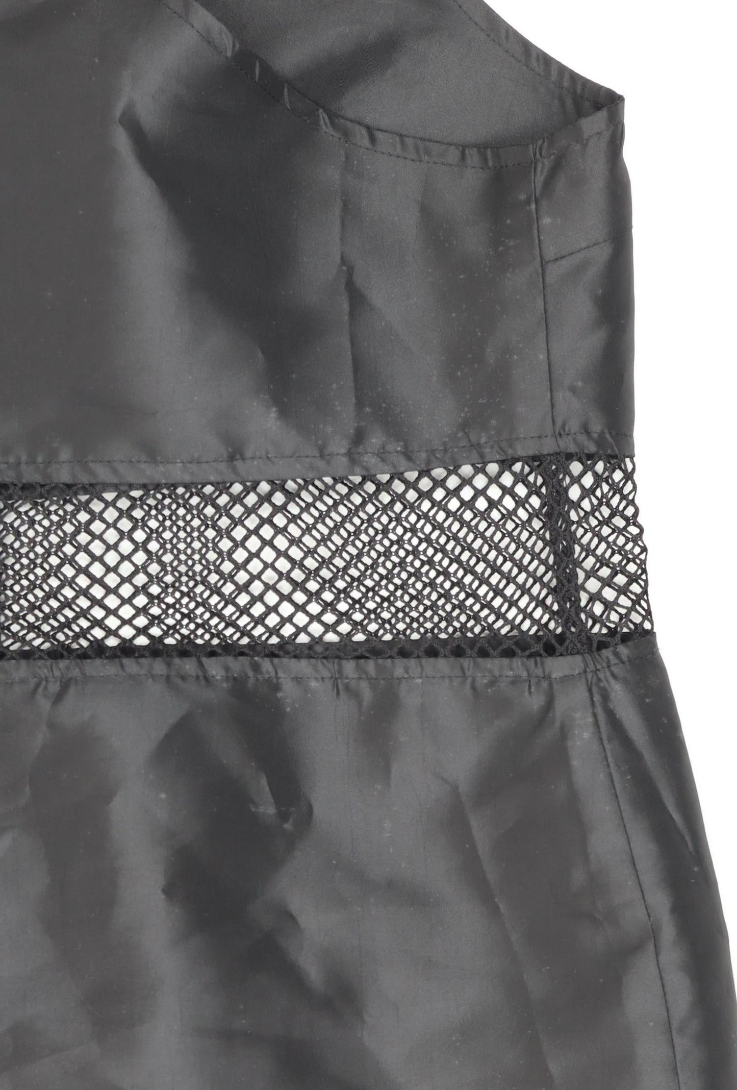 The Ragged Priest Women's Black Mesh Zip Pinafore Dress Size M
