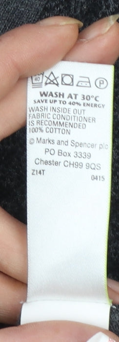 Marks and Spencer Men's Grey Cotton Cardigan L Tailored Fit