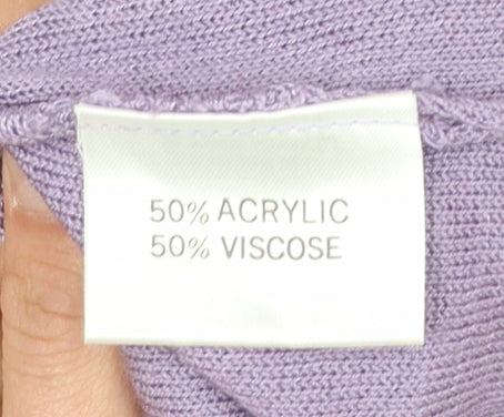Paul Separates Women's Purple Long Sleeve V-Neck Knit Cardigan M