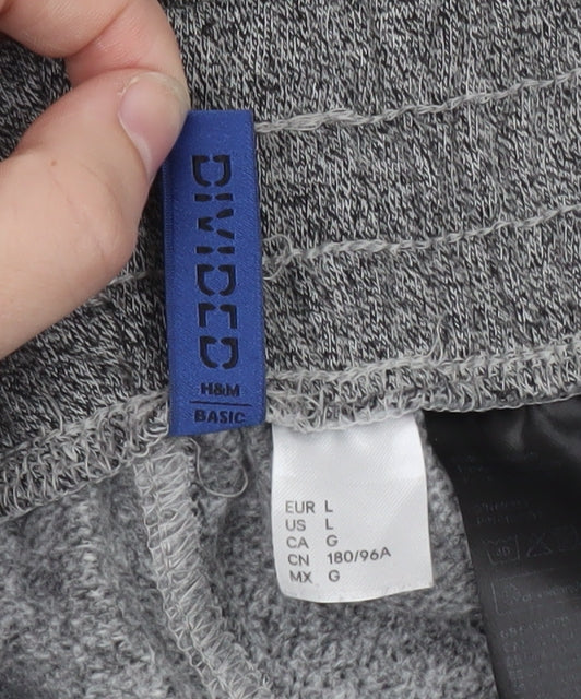 H&M Divided Men's Grey Jogger Trousers L Regular Fit