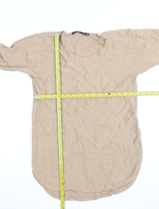 Sportsgirl Women’s Beige XS Scoop Neck Knit Long Sleeve Pullover Jumper