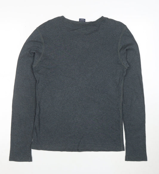 Ralph Lauren Sport Women Grey Long Sleeve Cotton T-Shirt Size L