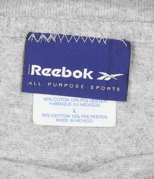Reebok Men’s Grey Chicago Marathon 2003 Long Sleeve Sports T-Shirt L