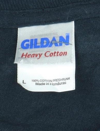 Gildan Men's Black Long Sleeve Refugio Bobcats Graphic T-Shirt Size L