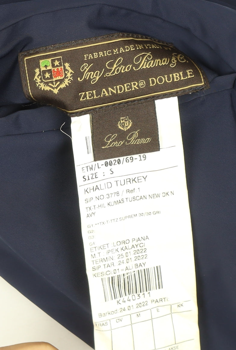 Loro Piana Men's Blue Wool Softshell Jacket Size S