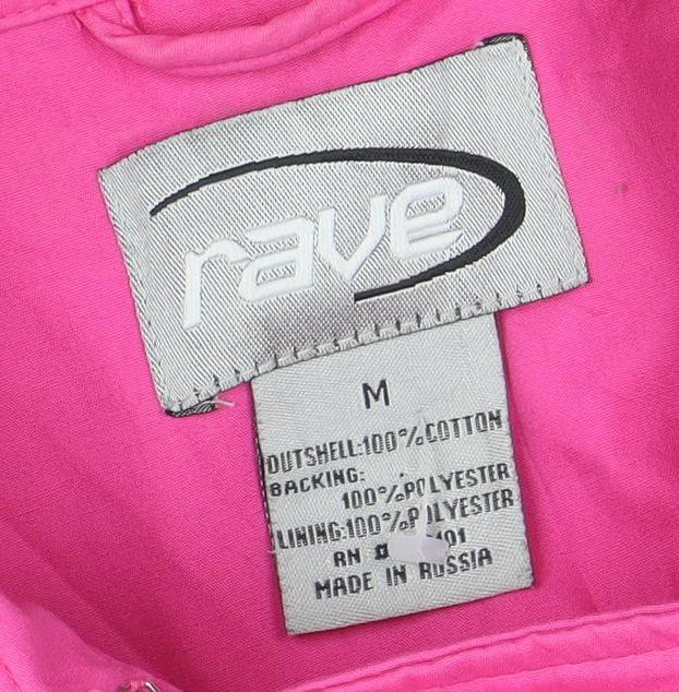 Rave Women’s Pink Cotton Mid-Length Trench Coat M Belted Lined