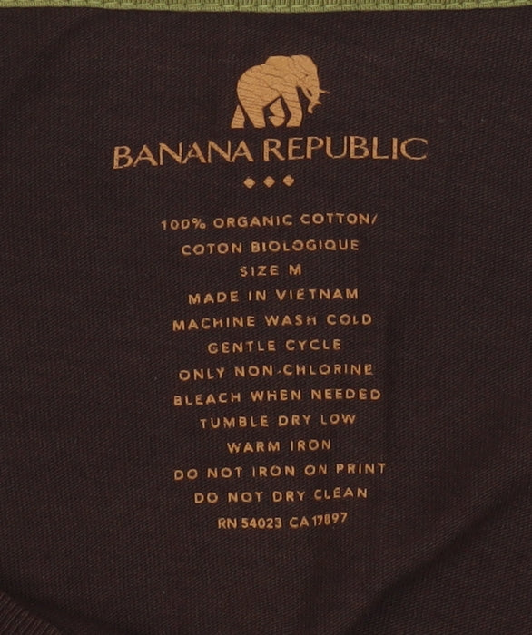 Banana Republic Men's Brown Elephant Graphic Organic Cotton T-Shirt M