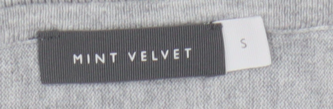 Mint Velvet Womens Grey Studded Knit Short Sleeve T-Shirt Size S