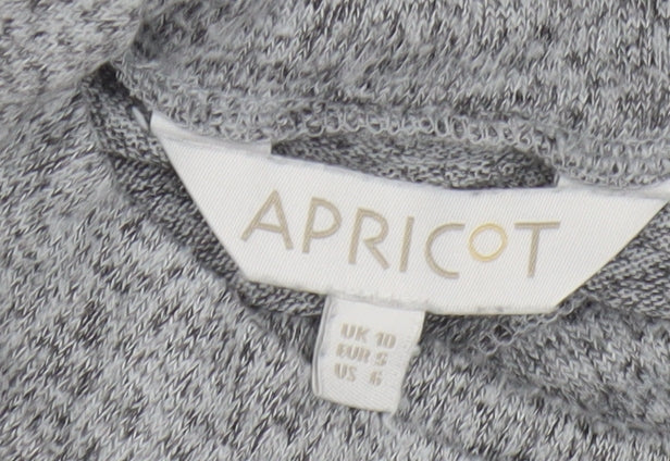 Apricot Women’s Grey Roll Neck Tunic Blouse UK 10