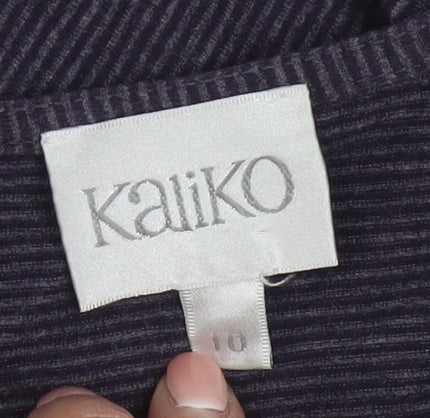 Kaliko Women's Blue Knee Length A-Line Dress Size 10