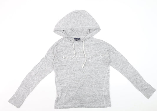 Abercrombie & Fitch Women's Grey Small Pullover Hoodie Soft Knit