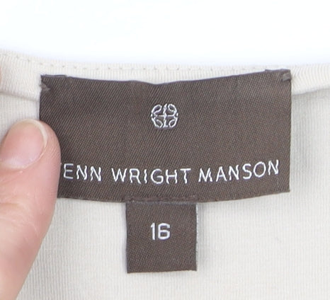 Fenn Wright Manson Women's Beige Cotton Elastane Tank Top Size 16