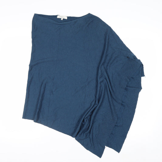 Sandwich Women Blue Wool Blend Cape Jumper Size M