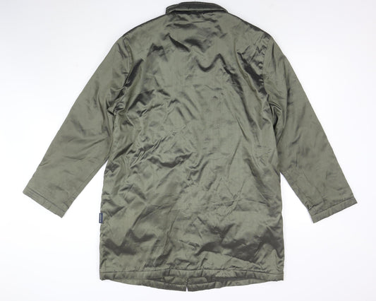 London Fog Women Green M Long Button Overcoat Jacket
