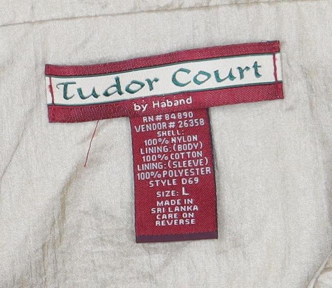 Tudor Court Women's Beige Nylon Lined Mid-Length Jacket Size L