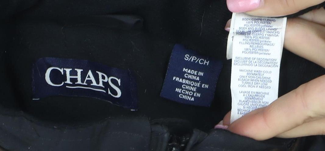 Chaps Men's Black Full Zip Lined Softshell Jacket Size S