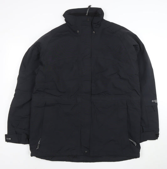 Everest Technology Women’s Black Waterproof Parka Jacket Size 16