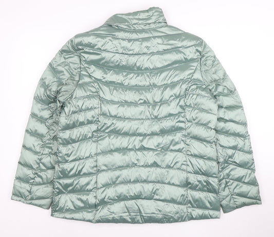 MONA Women's Green Size 12 Lightweight Puffer Jacket