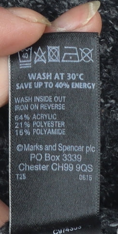 Marks and Spencer Women’s Grey Knit Open Front Cardigan M