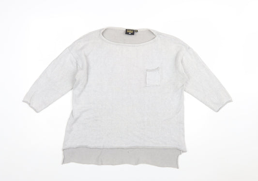 Golddigga Women Grey Knit Pullover Jumper Size 16 Classic Style