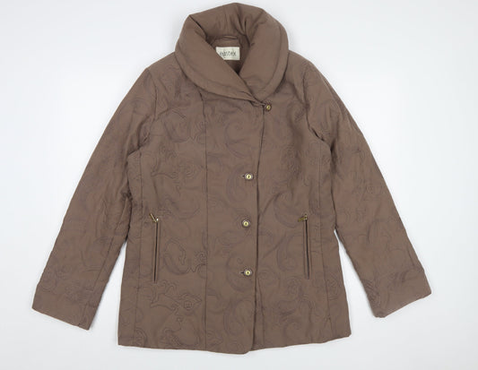 Eastex Women’s Brown Quilted Mid-Length Jacket UK 10 Regular Fit