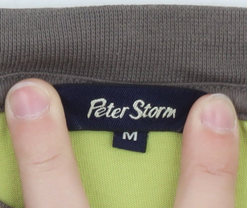 Peter Storm Men's Green Short Sleeve Crew Neck Cotton T-Shirt M