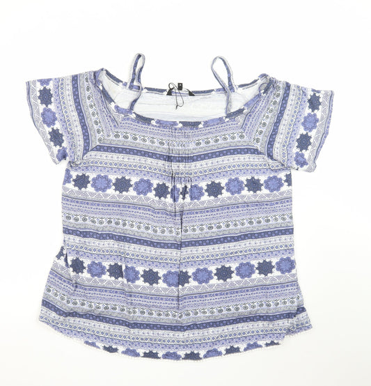 Debenhams Women’s Blue Bohemian Tunic Blouse Size 18 Viscose