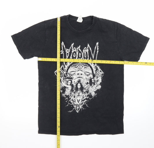 Gildan Men's Black Medium Band Graphic Rock T-Shirt