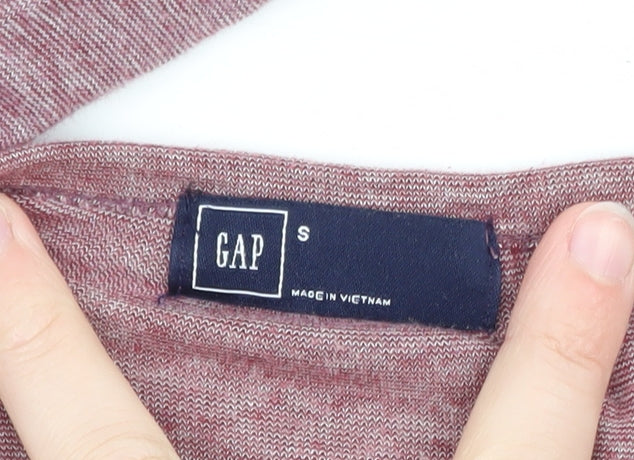 GAP Women's Pink Long Sleeve Henley Button-Up Top Size S