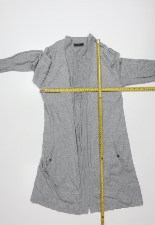 Wallis Women’s Grey Longline Knit Cardigan Size 14