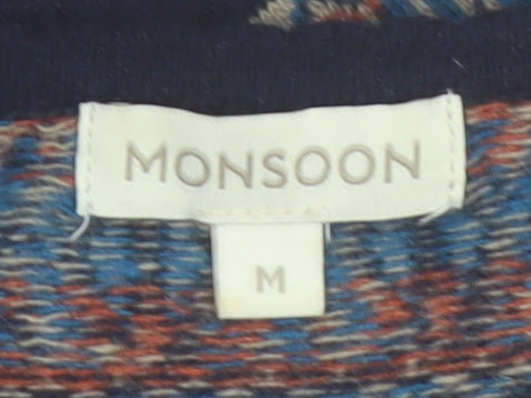 Monsoon Women's Multicoloured Wool Knit Jumper Dress M