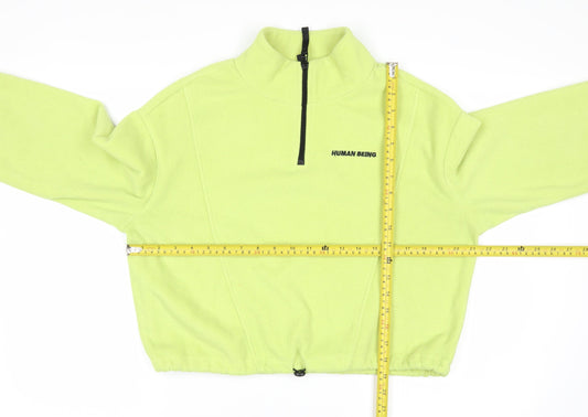 H&M Divided Women’s Green 1/2 Zip Fleece Pullover Sweatshirt S