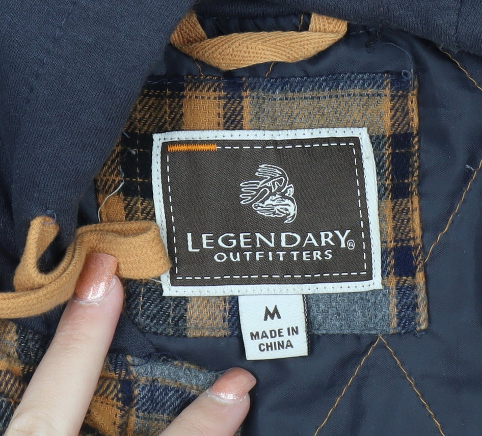 Legendary Outfitters Men's Multicoloured Check Hooded Flannel Jacket M